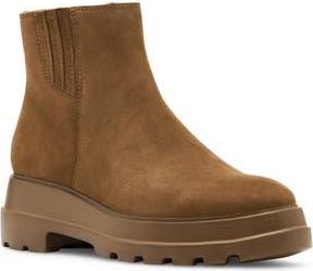 Blondo Jolie Waterproof Platform Bootie in Taupe Nubuck at Nordstrom Rack, Size 10