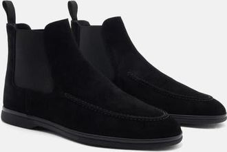 Scarosso Eugenio Chelsea Boots in Black - Suede at Nordstrom, Size 40