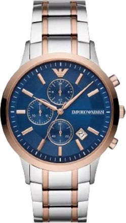 Emporio Armani Accessoires, Heren, Grijs, ONE Size, Chronograaf Horloge