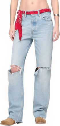 Re/Done 90S High Rise Loose Jeans With Bandana In Silver Springs