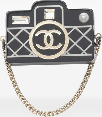 Chanel 1986-1988 Camera-motif brooch - women - Gold/Plastic - One Size