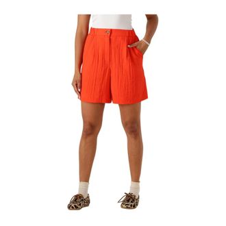 Y.A.S Y.a.s, Korte Broeken, Dames, Oranje, L, Oranje Viscose Shorts voor Vrouwen