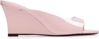 Black Suede Studio Arisha 70 Mule in Powder Pink Patent Leather at Nordstrom, Size 37