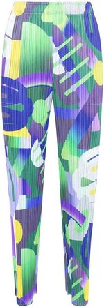 Issey Miyake Playground Broeken - Dames - Straight fit broeken - Veelkleurig - L - Polyester - Broeken