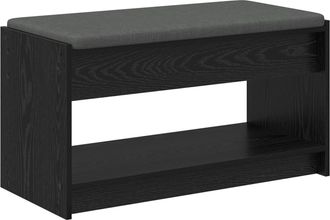 vidaXL Banco De Entrada Roble Negro 83 X 38 X 45 Cm Vidaxl
