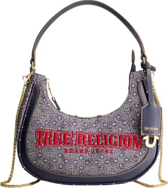 True Religion Striped Denim Small Hobo