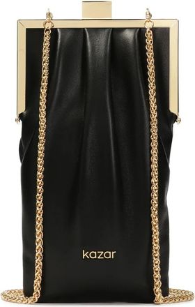 Kazar Verlengde leren kettinghandtas - Dames - Clutches - Zwart - ONE Size - Leer - Tassen