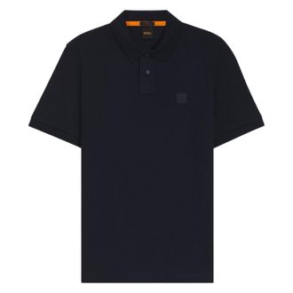 HUGO BOSS Mens Passenger Box Logo Polo Shirt (Navy) - Size X-Small