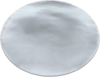 RugsX Modern carpet TEDDY NEW dream 47 circle shaggy, plush, very thick silver grey round 160 cm