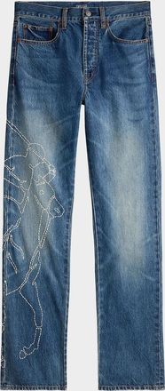 Polo Ralph Lauren Embroidered Relaxed Straight Jeans