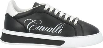 Roberto Cavalli Logo Leather Low-Top Sneakers, Brand Size 43 ( US Size 10 )