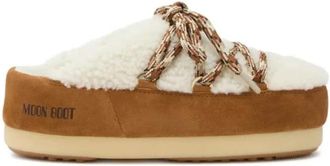 Moon Boot EVX Shearling Mule - Dames - Slip ons - Beige - 37 EU - Polyester - Schoenen