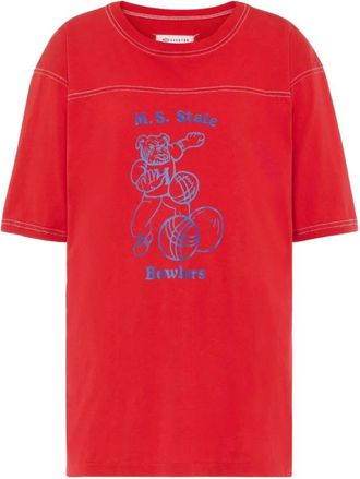 Maison Margiela Hombre, Camisetas, Rojo, Talla: M