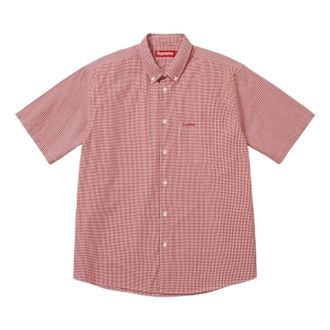 SUPREME SS26 Gingham S/S Shirt Red SUP-SS26-356-RED