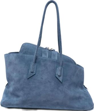 The Attico Tassen, Dames, Blauw, ONE Size, Leer, La Passeggiata Schoudertas