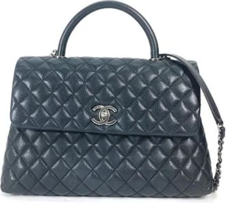 Chanel Pre-owned Leather chanel-bags - Dames - Vintage Handtas - Zwart - ONE Size - Vintage