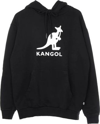 Kangol Zwarte hoodie met lange mouwen - Heren - Hoodies - Zwart - M - Katoen - Hoodies & sweatvesten
