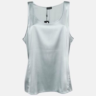Emporio Armani Grey Satin Tank Top
