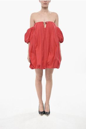 Pinko Off-Shoulder Mini Dress BERT with Balloon Design size S