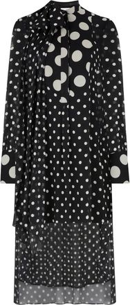 Nina Ricci Zijden mini-jurk met stippen - Zwart