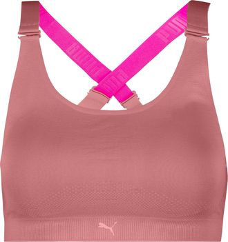 Puma Bustier PUMA PUMA WOMEN 3D KNIT SPORT TOP, Damen, Gr. XXL, N-Gr, dusty pink, Single Jersey, Obermaterial: 89% Polyamid, 11% Elasthan, BHs Bustier, wen