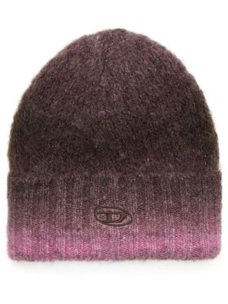 Diesel Berretto con logo ricamato - Rosa