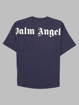 Palm Angels Cotton Jersey T-Shirt - Blue