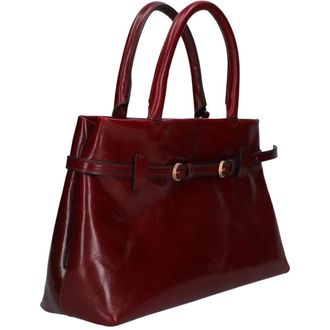 Fred De La Bretoniere Tassen, Dames, Rood, ONE Size, Leer, Mae Handtas