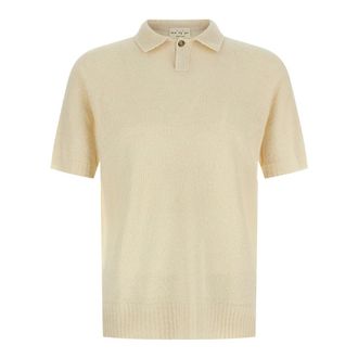 Maryya Boucl&eacute; Cotton Polo Shirt - male - MARYYA - Polo Shirts - Beige - 2XL - Tops