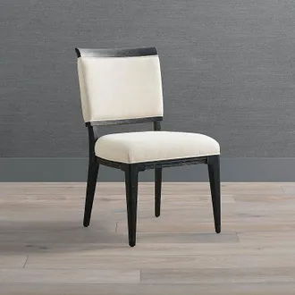 Frontgate Rousseau Dining Chair - Desert Gray, Snow Crypton Nomad Performance - Frontgate