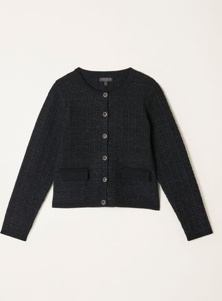 Fat Face FatFace Piper Black Boucle Cardigan