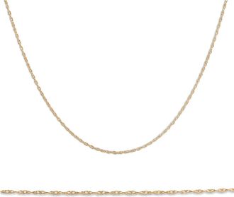 Pompeii3 Solid 10k Yellow Gold 18 Dainty Chain With Spring Ring