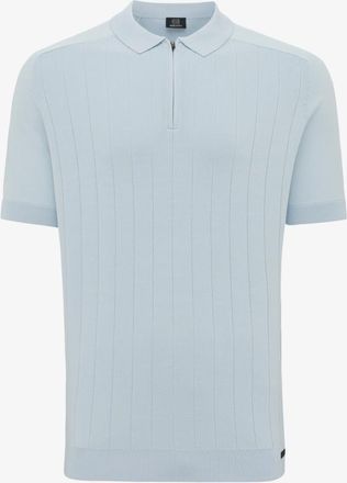 Genti Polo zip | Lichtblauw