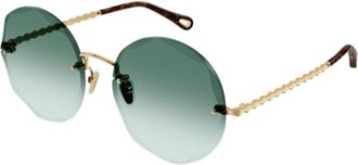 Chlo&eacute; Ch 0254S Ronde Zonnebrillen - unisex - Zonnebrillen - Groen - ONE Size - Accessoires