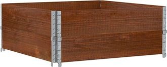 vidaXL Garden Planter Brown 100x100 cm Solid Wood Pine vidaXL