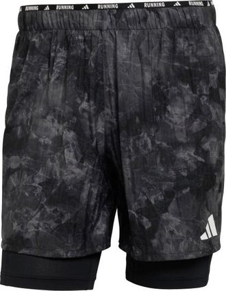 adidas Adi365 Spray Dye 2in1 Shorts Laufshorts f&uuml;r Herren | schwarz/grau