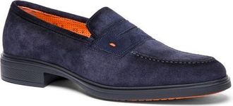 Santoni Easy Penny Loafer in Blue at Nordstrom, Size 11.5