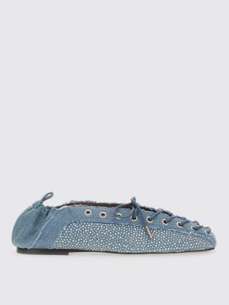 Ganni Ballet Flat GANNI Woman color Denim