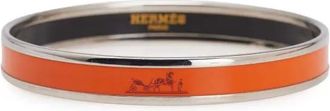 Herm&egrave;s 2010-2025 Narrow Caleche Enamel Bangle 62 armband - Oranje