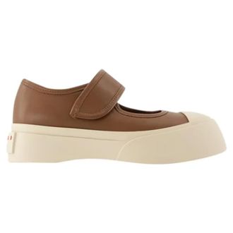 Marni Flats, female, Brown, Size: 7 US Leather flats