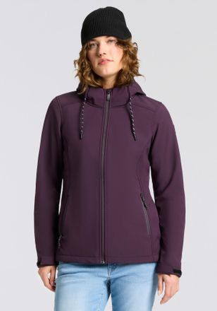Killtec Softshelljacke KILLTEC KOW 8 WMN SFTSHLL JCKT, Damen, Gr. 36, pflaume, Obermaterial: 92% Polyester, 8% Elasthan, normal, Jacken Softshelljacke, mit ve