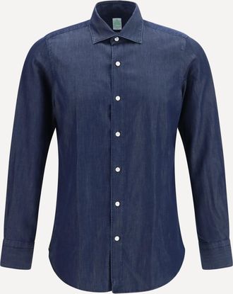 Finamore Giza 45 Denim Shirt Male 39