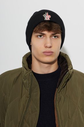 Moncler MONCLER GRENOBLE APR&Egrave;S-SKI Beanie Hat, Mens, Black