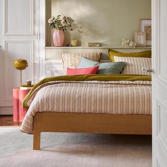 La Redoute Interieurs Dekbedovertrek in perkalkatoen, gestreept, ALISON