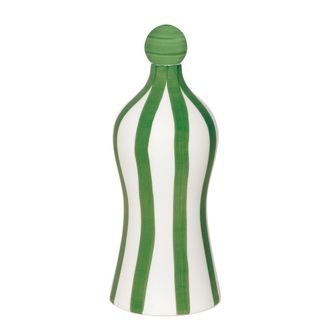 Zafferano Lido - botella de cer&aacute;mica con rayas verde zafferano