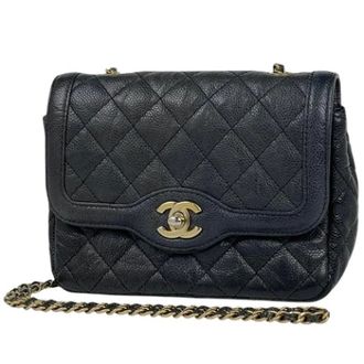 Chanel Pre-owned Matelasse Schoudertas - Dames - Pre-owned - Zwart - Maat: ONE Size Leer