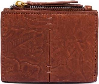 American Leather Co. Cleveland Leather Bifold Wallet in Brandy Tooled at Nordstrom Rack