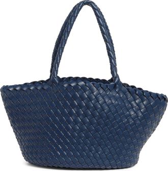Urban Expression Woven Faux Leather Tote Bag in Midnight at Nordstrom Rack