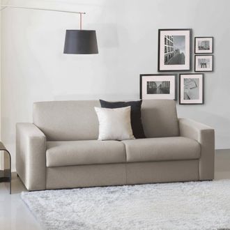 Dmora Talamo Italia - Sofa Cama Algisa, Gran Sof&aacute; De 2 Plazas, 100% Made In Italy, Sof&aacute; De Sal&oacute;n Con Apertura Giratoria, En Tela Acolchada, Con Reposabrazos
