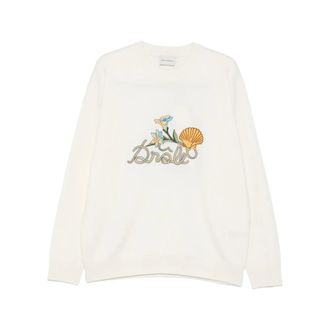 Dr&ocirc;le de Monsieur Round-neck Knitwear, male, White, Size: XL Shell Sweater